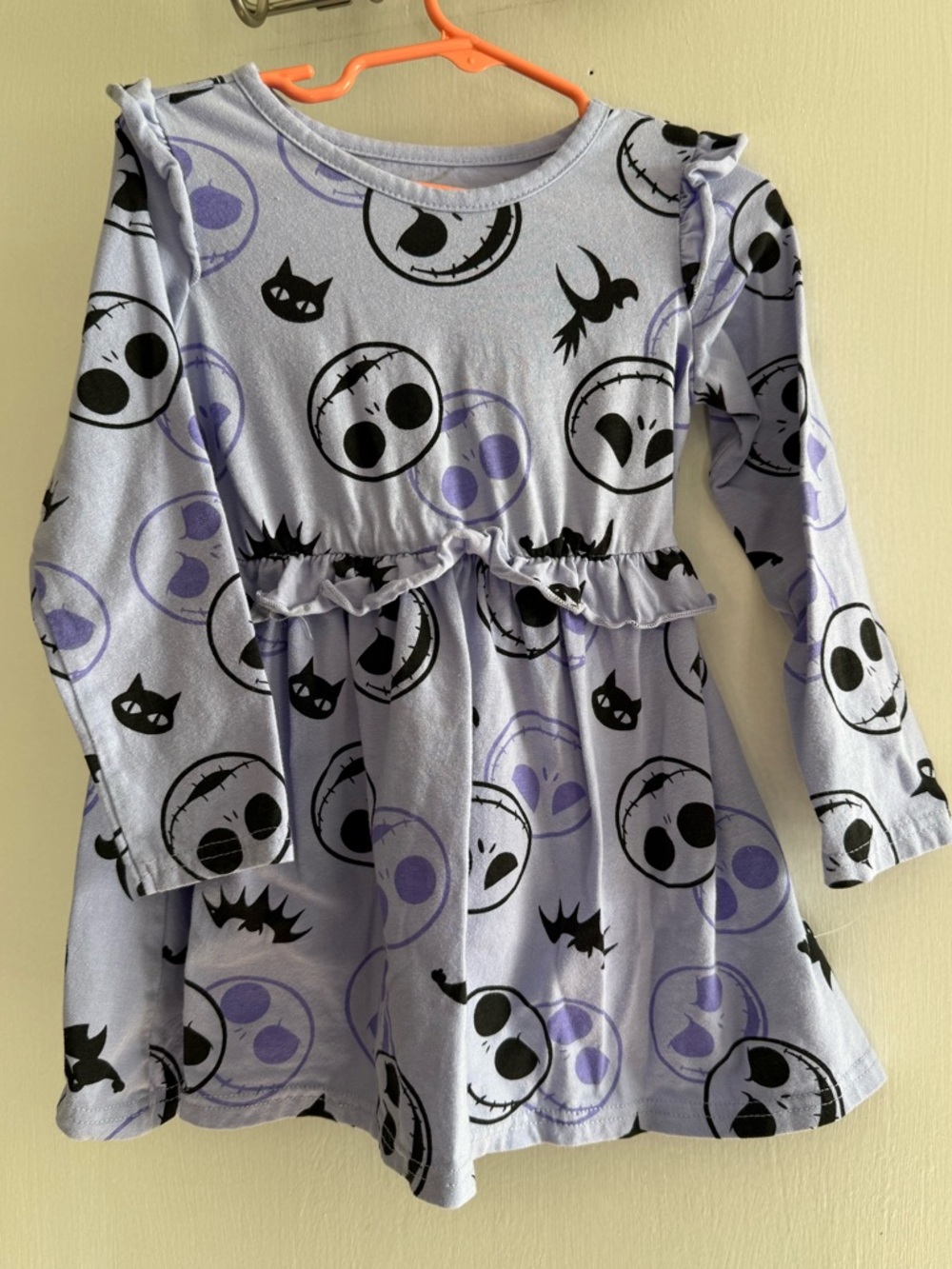 Disney Lilac Jack Skellington Print Dress Size 3T